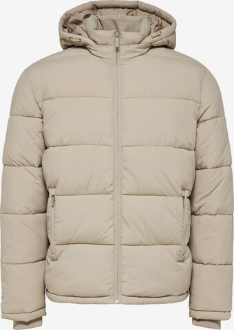 SELECTED HOMME Vinterjakke i beige: forside