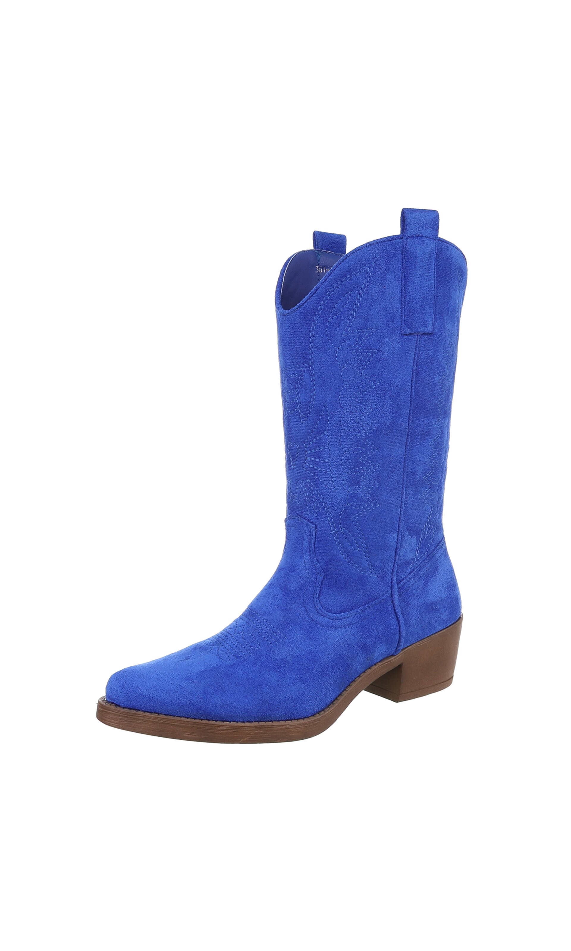 Ital-Design Cowboy Boots in Blue: front