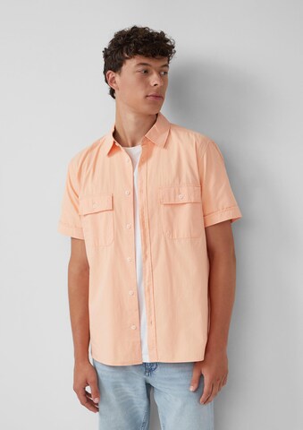 s.Oliver Regular fit Overhemd in Oranje: voorkant