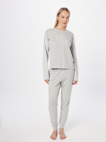 Lauren Ralph Lauren Pyjama in Grijs: voorkant