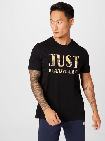 Maglietta di Just Cavalli in nero: frontale