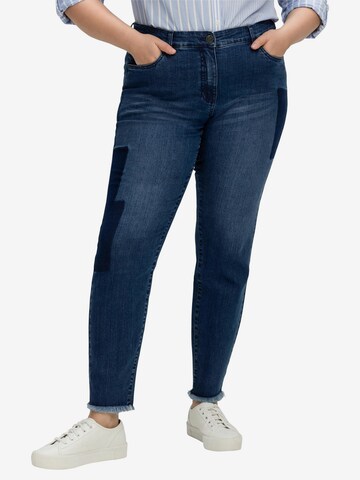 SHEEGO Skinny Jeans in Blau