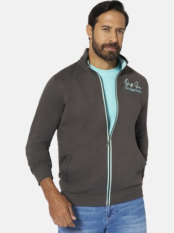 Jan Vanderstorm Sweatjacke 'Javald' in Grau