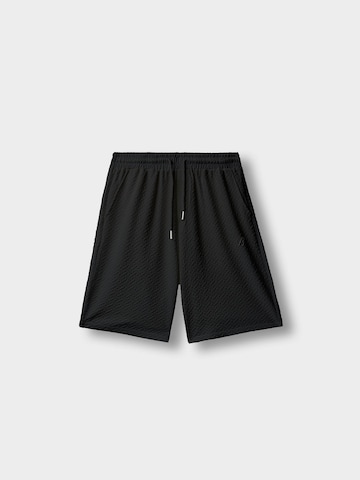 Burocs Regular Hose 'Structured' in Schwarz: Vorderseite