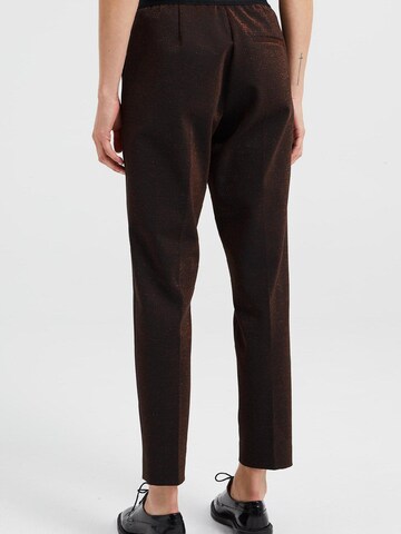 WE Fashion Regular Trousers with creases in Brown