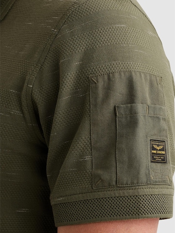Maglietta 'Polo shirt with stripe pattern and flight pocket' di PME Legend in verde