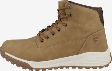 FILA Lace-Up Boots in Beige
