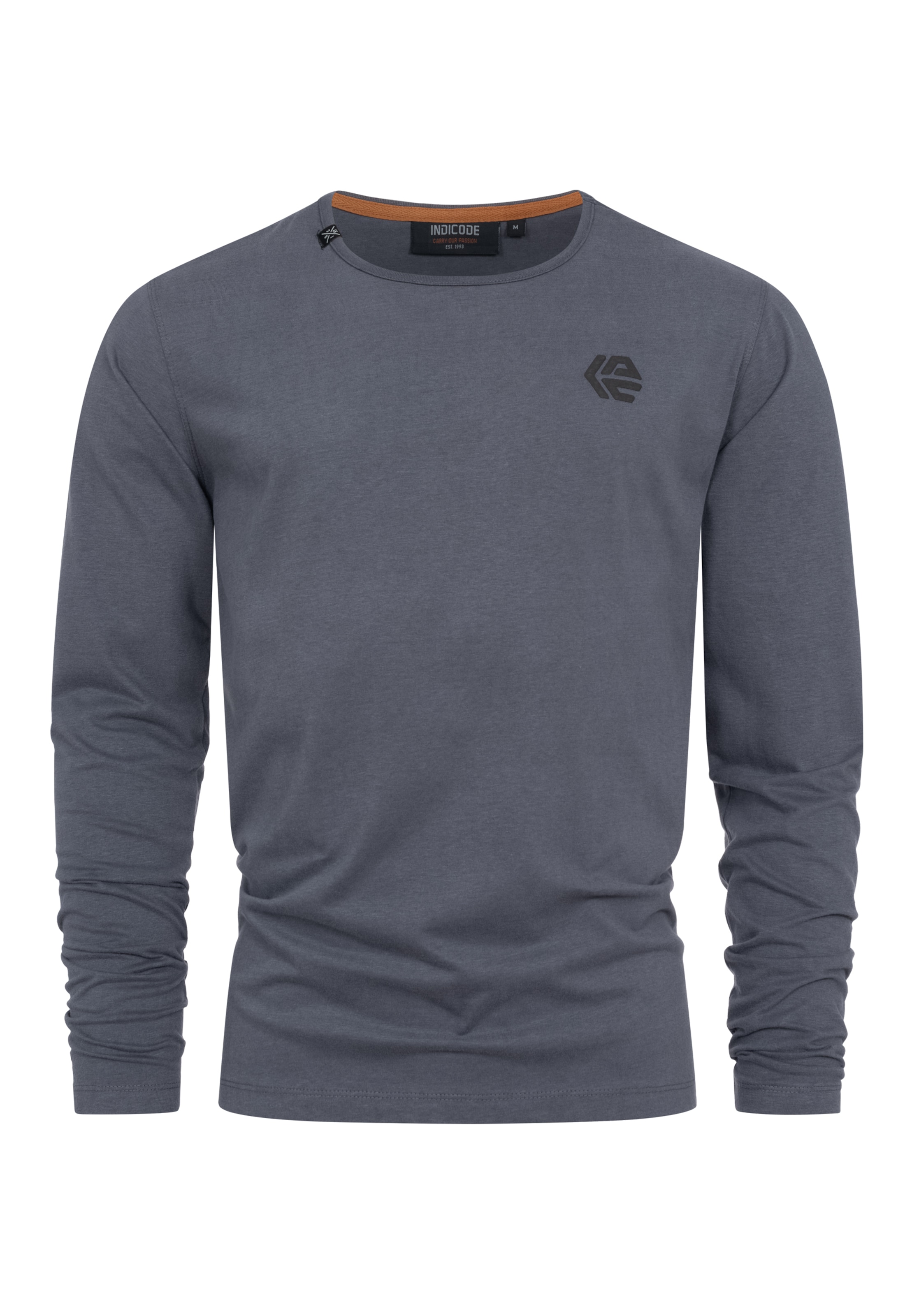 INDICODE JEANS Shirt 'Trense' in Grey: front