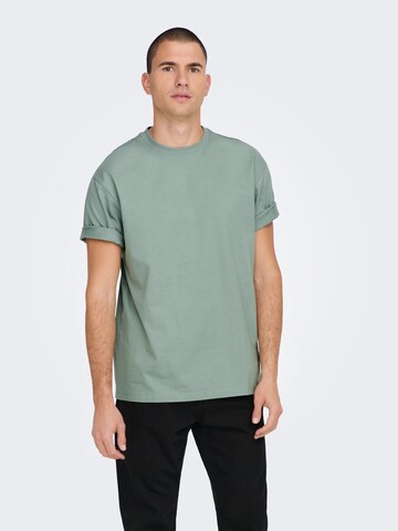 T-Shirt 'Fred' Only & Sons en vert : devant