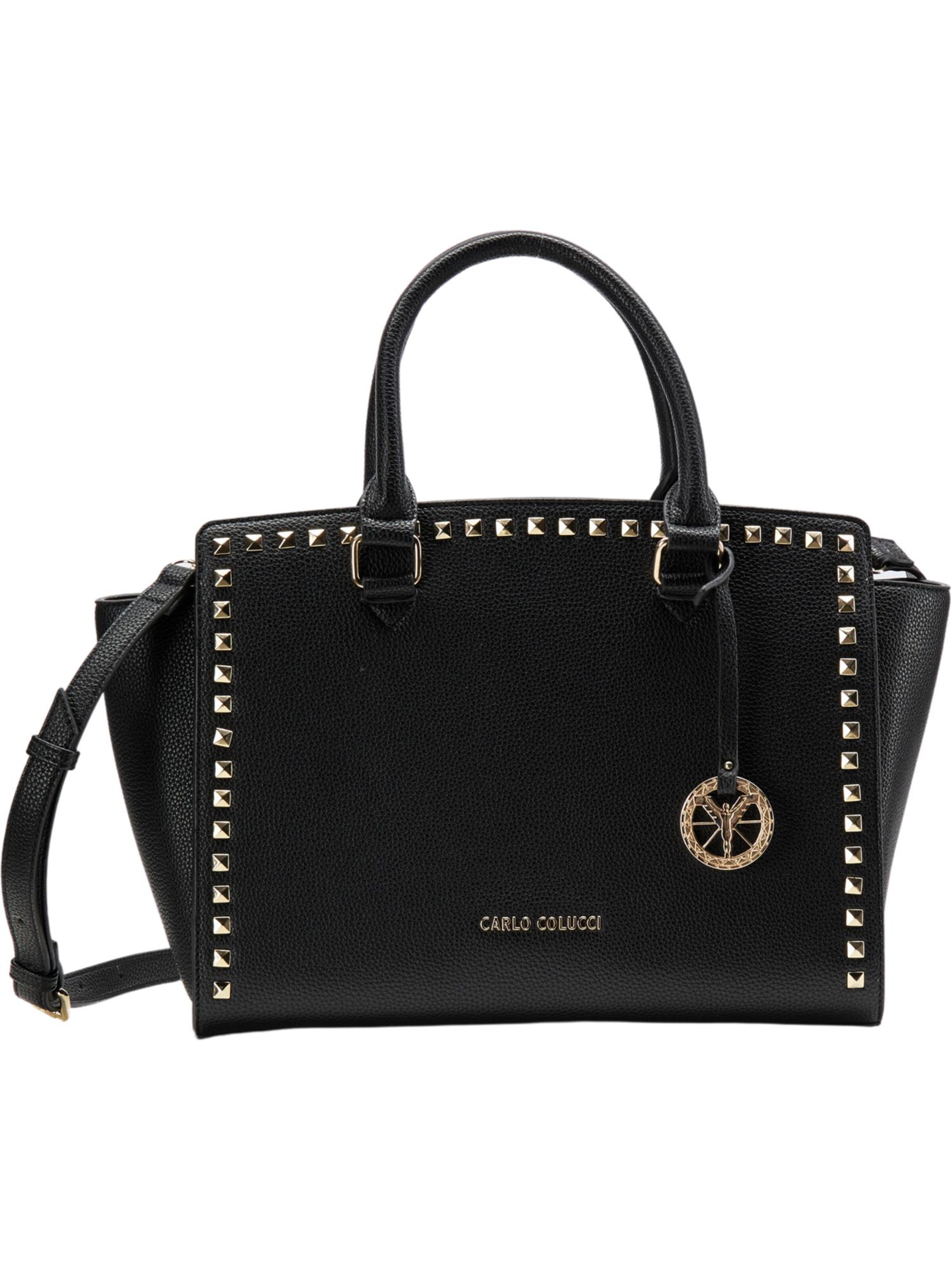 Sacs à main 'Cesarin' Carlo Colucci en noir : devant