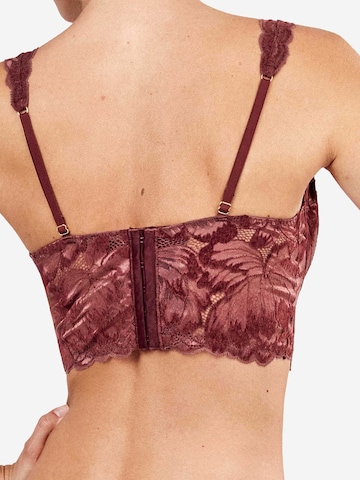 Gisela - Bustier Sujetador en rojo: atrás