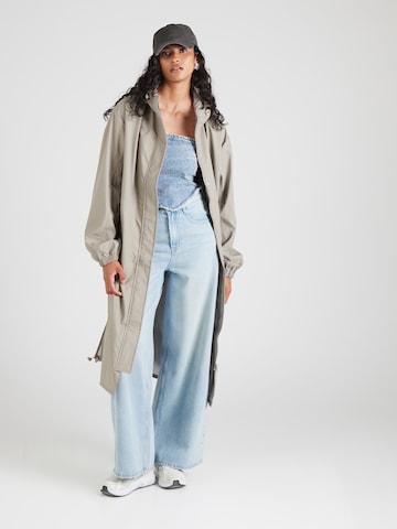TOPSHOP Between-seasons coat 'Rain Mac' in Grey