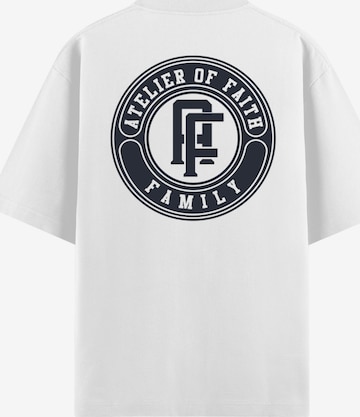ATELIER OF FAITH Shirt 'ATLR FAMILY SIGNATURE' in White: front