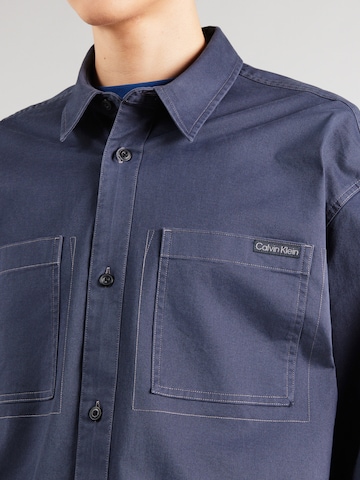 Calvin Klein Jeans Regularny krój Koszula w kolorze niebieski