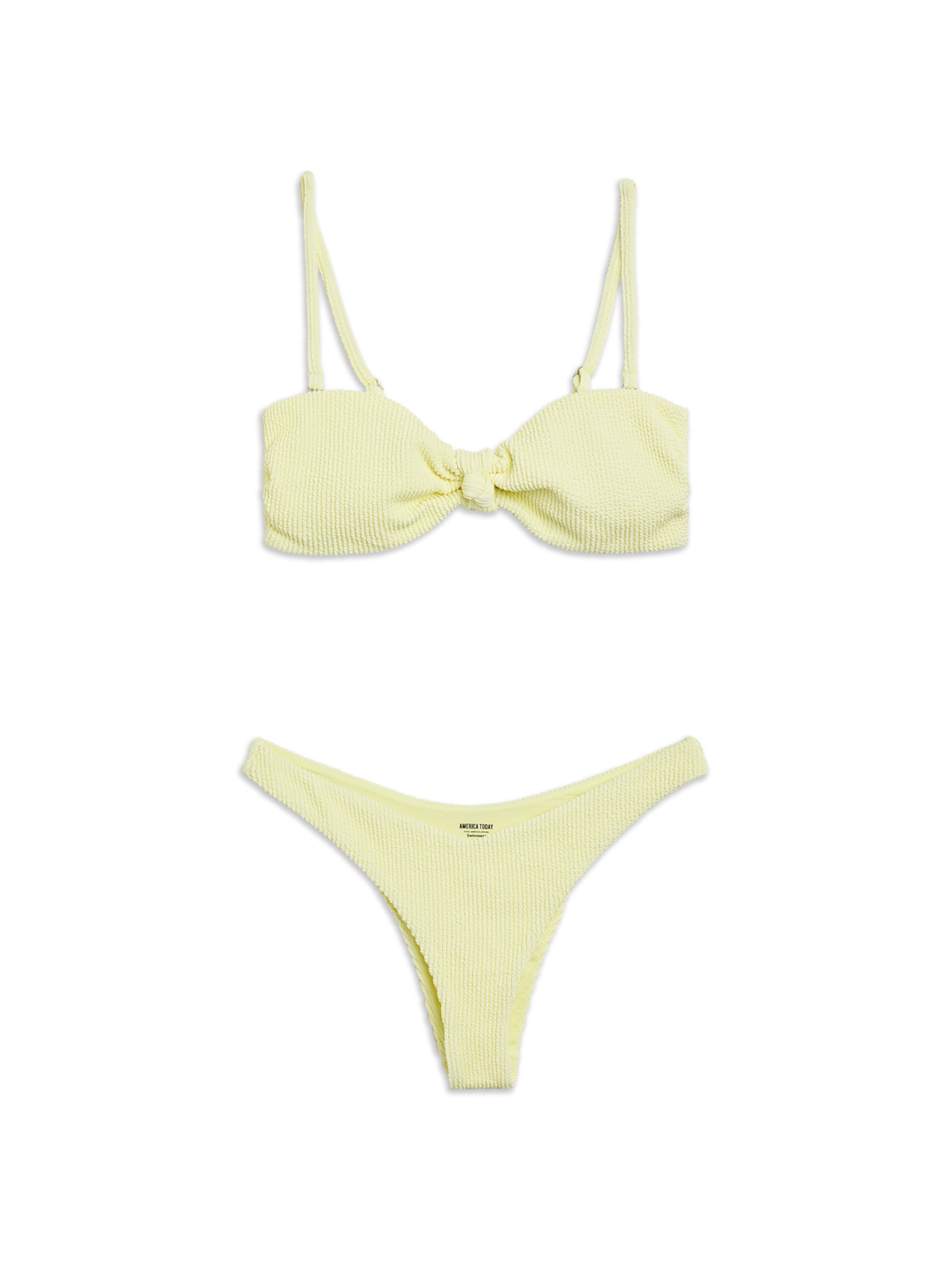 America Today Bandeau Bikini in Yellow: front