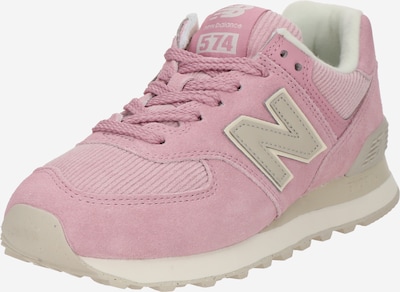 Sportbačiai be auliuko '574' iš new balance, spalva – glaisto spalva / gelsvai pilka spalva / ryškiai rožinė spalva, Prekių apžvalga