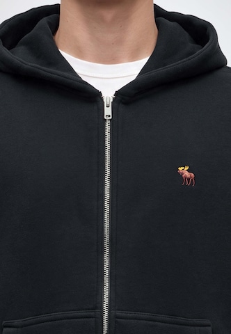 Abercrombie & Fitch Tepláková bunda - Čierna
