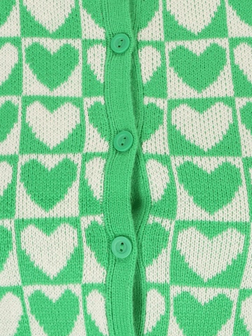 Only Petite Gebreid vest 'Love Love' in Groen