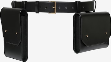 Haute Cuir Gürtel 'Double Belt Bag' in Schwarz: Vorderseite