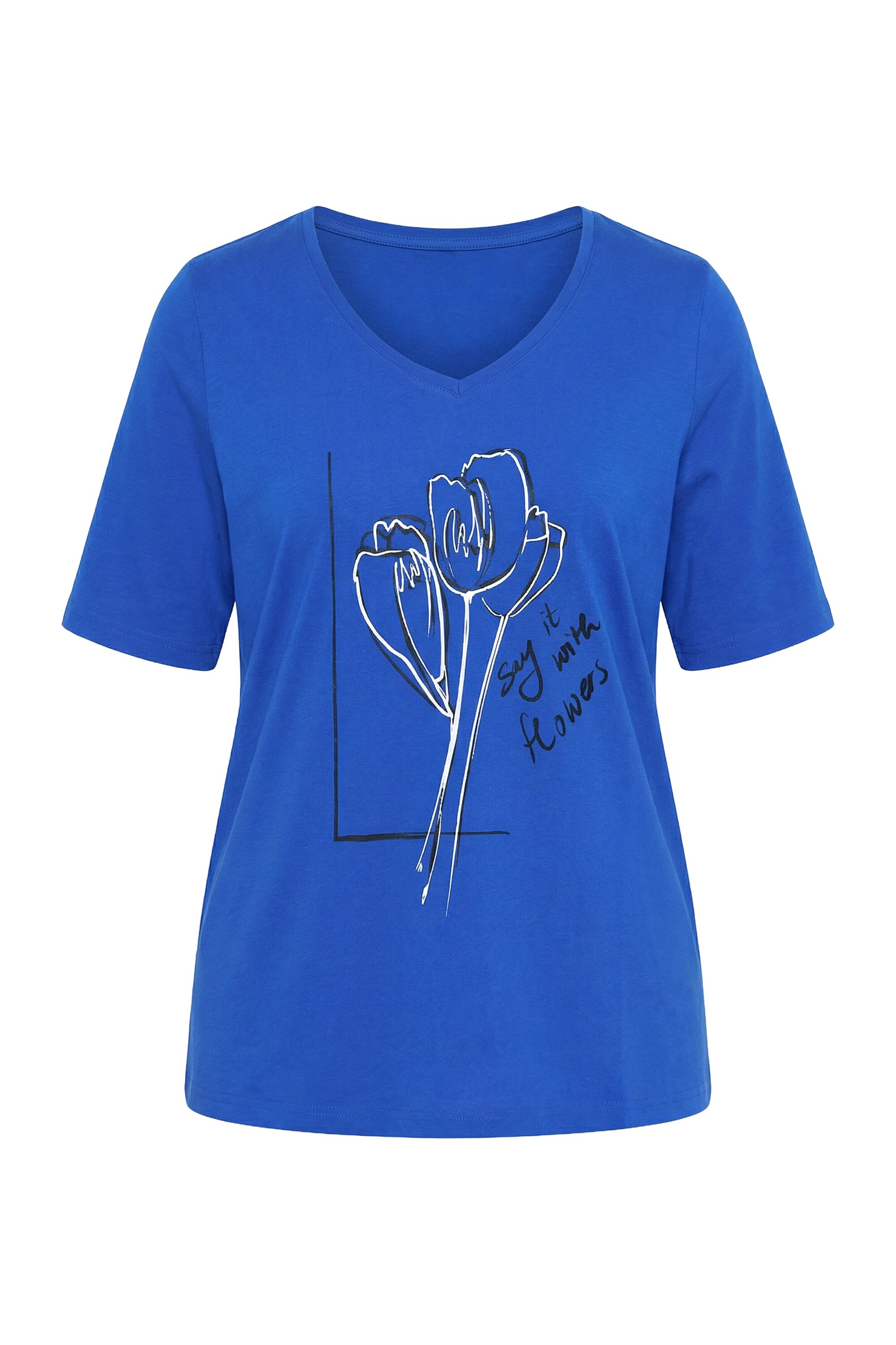Ulla Popken Shirt in Blau: Vorderseite