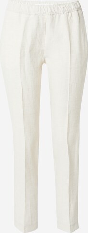 BRAX Tapered Pleated Pants 'Maron S' in White: front