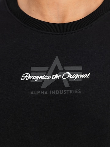 ALPHA INDUSTRIESSweater majica 'Foam' - crna boja