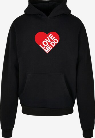 Merchcode Sweatshirt 'Beatles - Love me do' in Zwart: voorkant