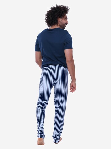 Mey Pajama short 'Graphic Stripes' in Blue