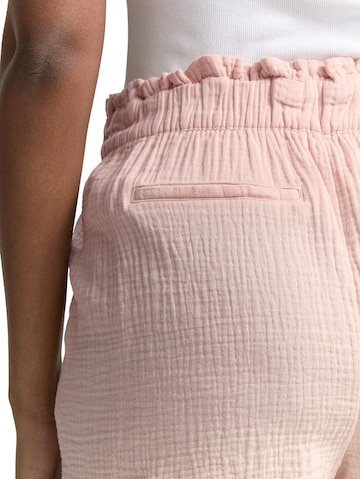 Coupe slim Pantalon TOM TAILOR DENIM en rose