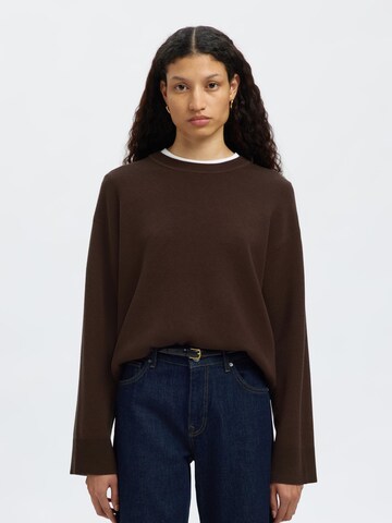 SELECTED Pullover i brun: forside