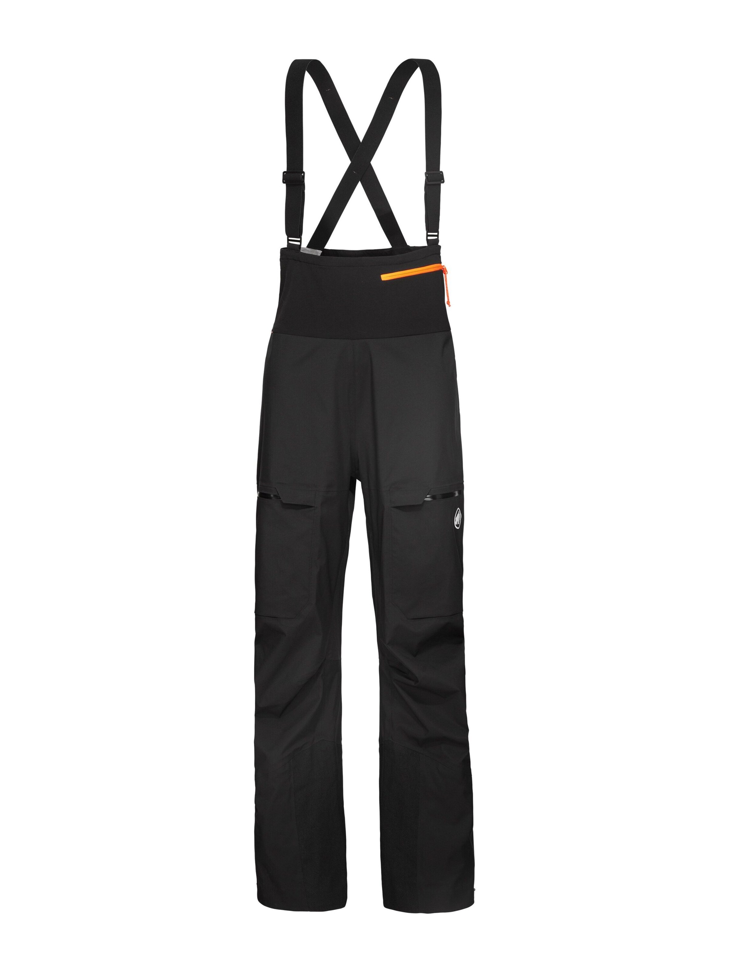 MAMMUT Regular Outdoorhose 'HS Bib' in Schwarz: Vorderseite