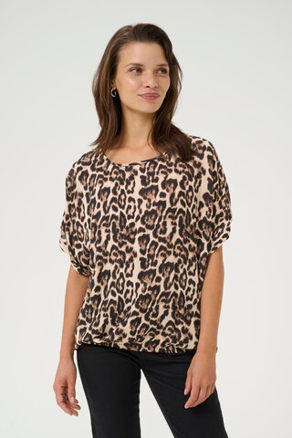 Camicia da donna 'Amber' di Kaffe in marrone: frontale