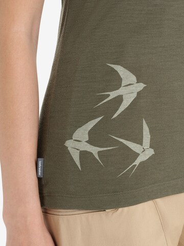 T-shirt fonctionnel 'Tech Lite II Swarming Shapes' ICEBREAKER en vert