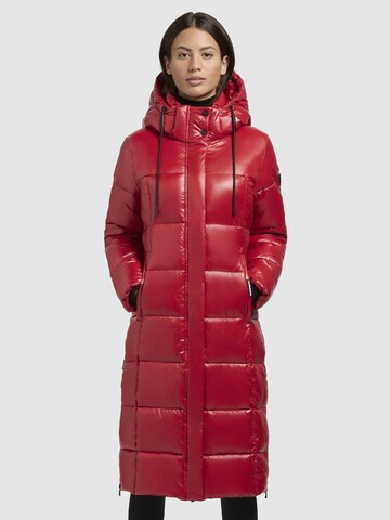 khujo Wintermantel ' SHANE2 ' in Rood: voorkant