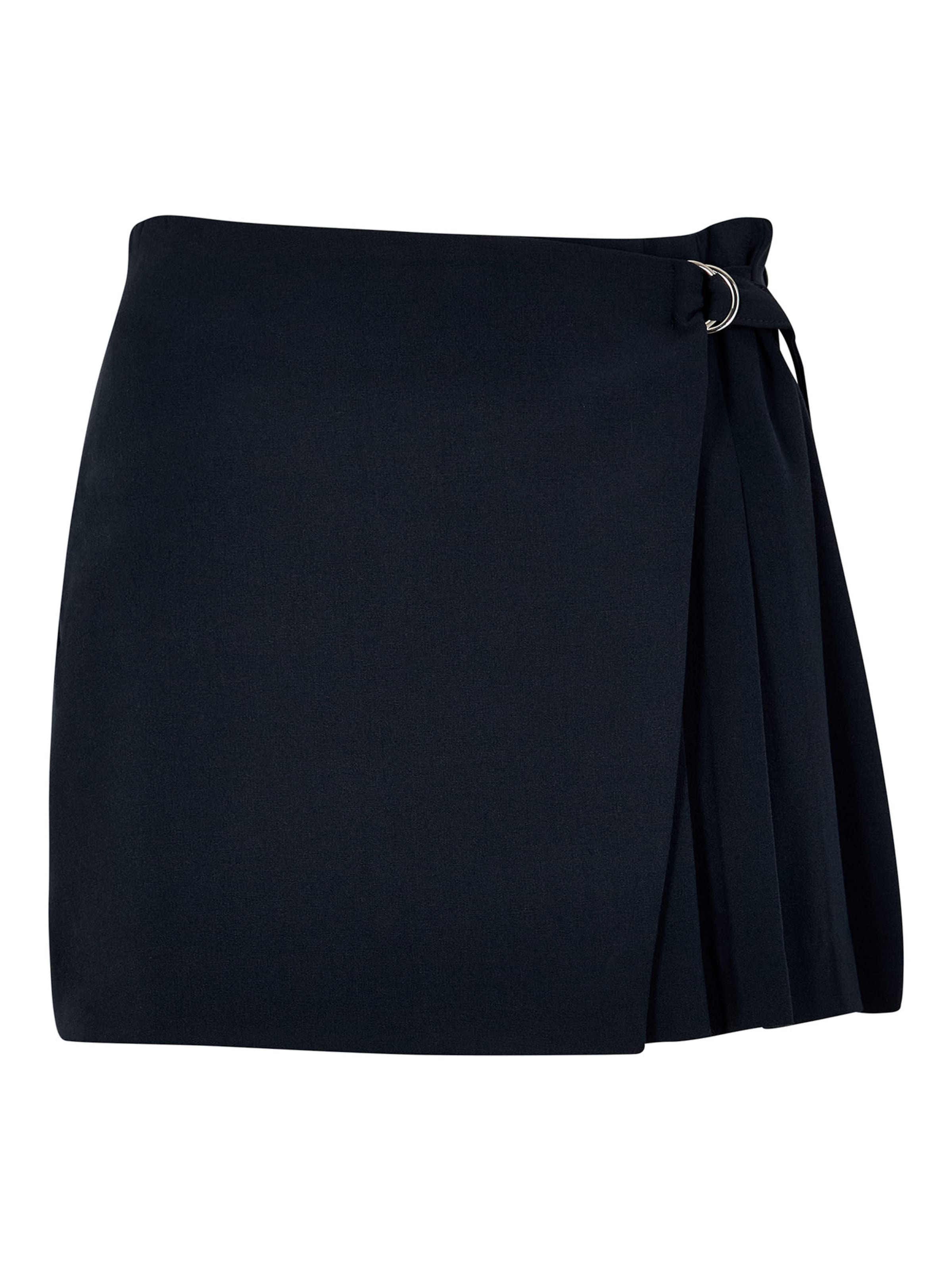 Apricot Wrap Pleated Mini Skort ' ' in Blau: Vorderseite