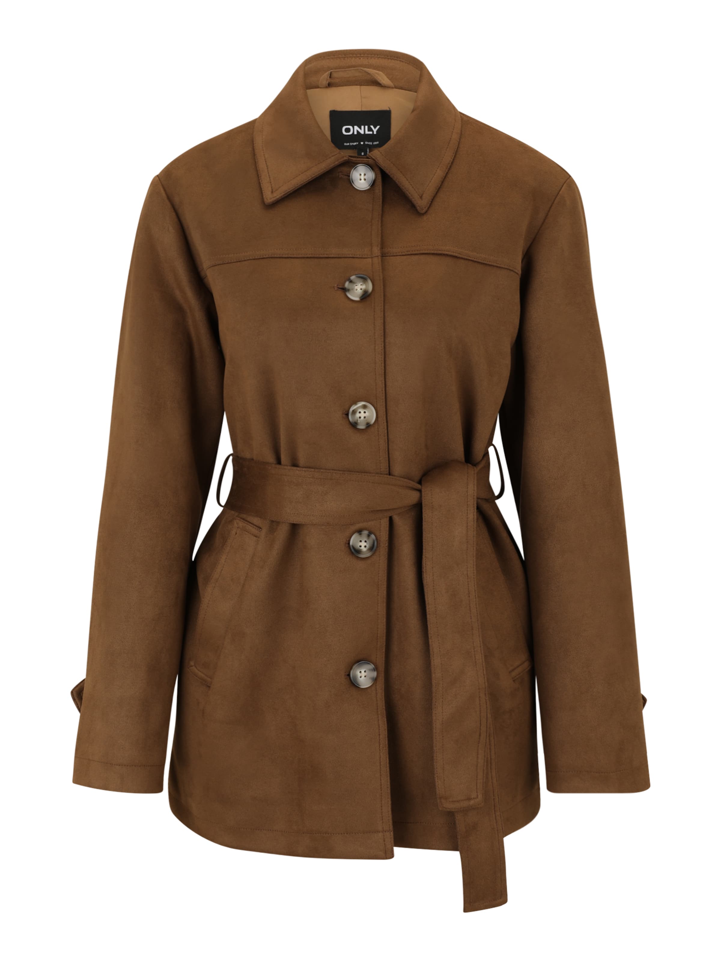 Only Petite Between-Seasons Coat 'ONLDIANE' in Cognac, Item view