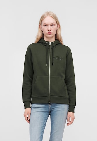 GANT Bluza rozpinana w kolorze zielony: przód