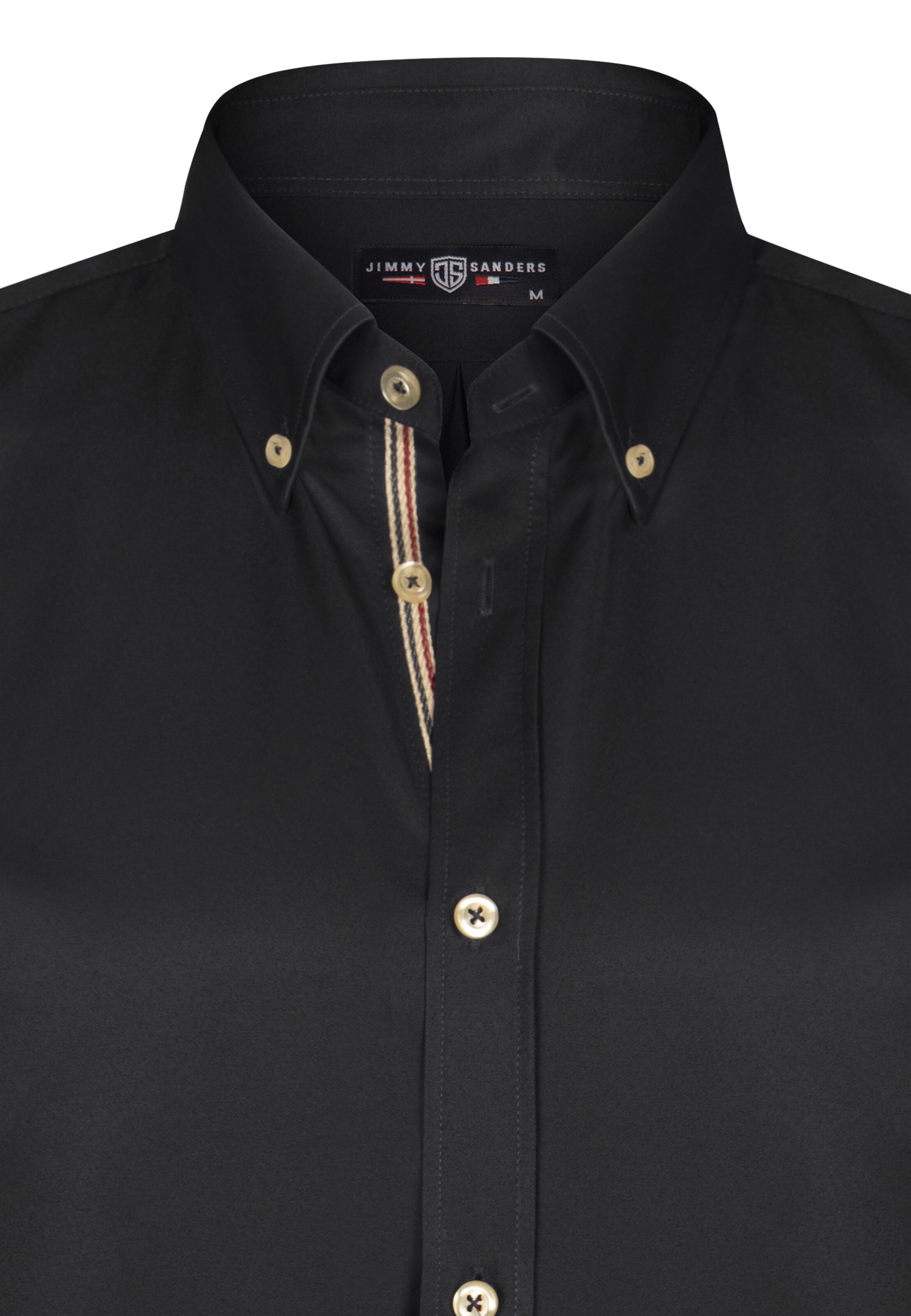 Jimmy Sanders Rovný strih Košeľa - Čierna