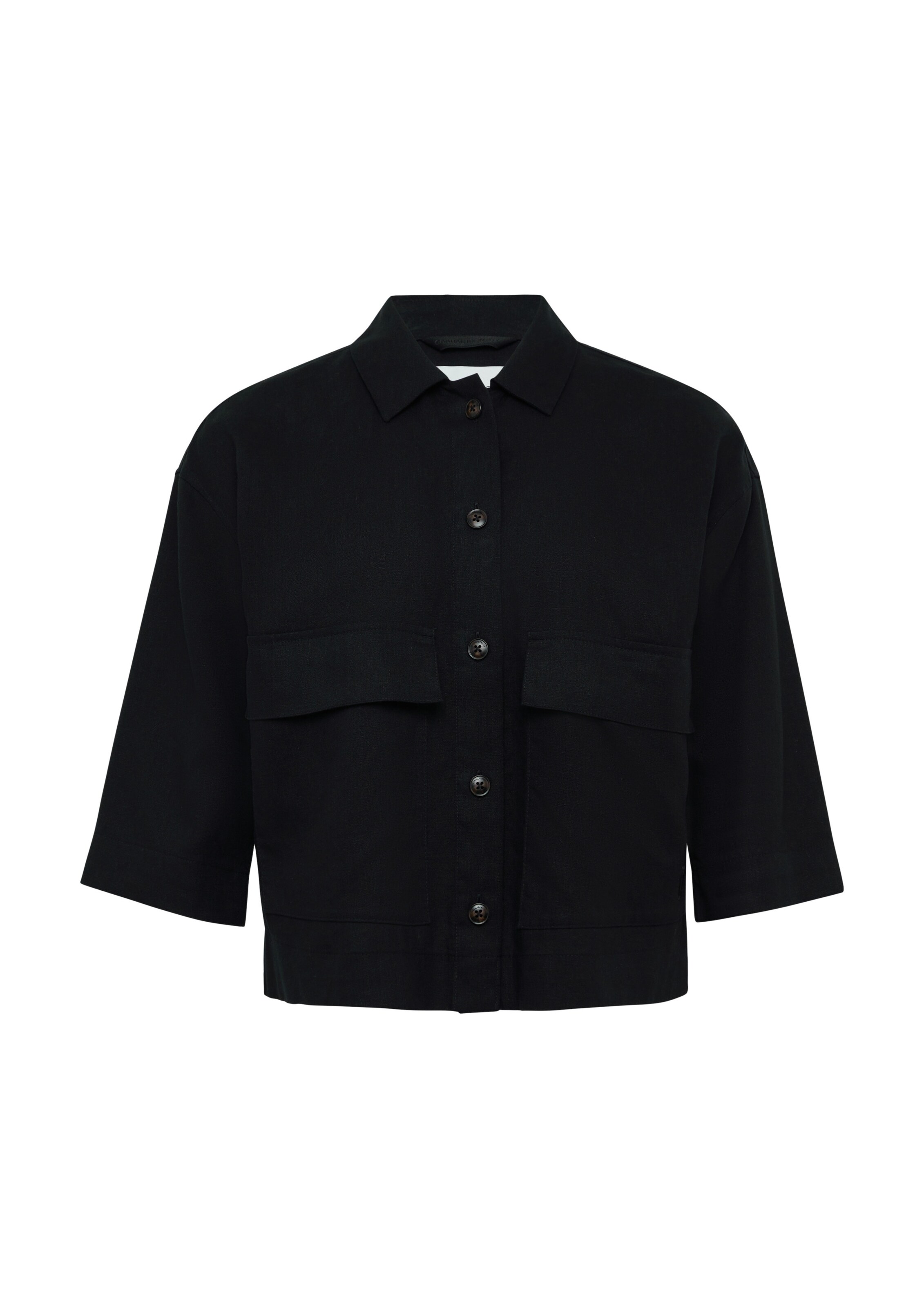 comma casual identity Tussenjas in Zwart: voorkant