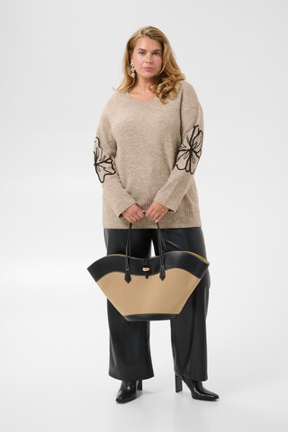 Pull-over 'Erina' KAFFE CURVE en beige