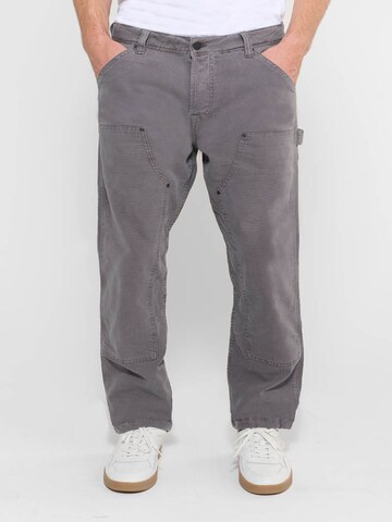 Le Temps Des Cerises Loose fit Pants 'Mecanik' in Grey: front