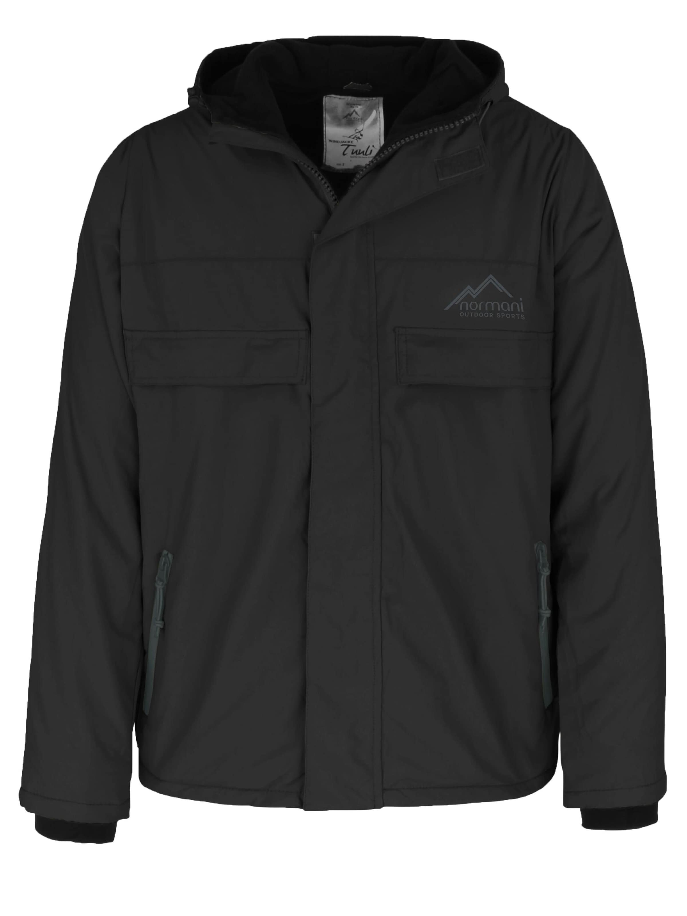 Veste outdoor 'Tuuli' normani en noir : devant