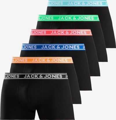 JACK & JONES Boxershorts in royalblau / mandarine / cranberry / schwarz / weiß, Produktansicht