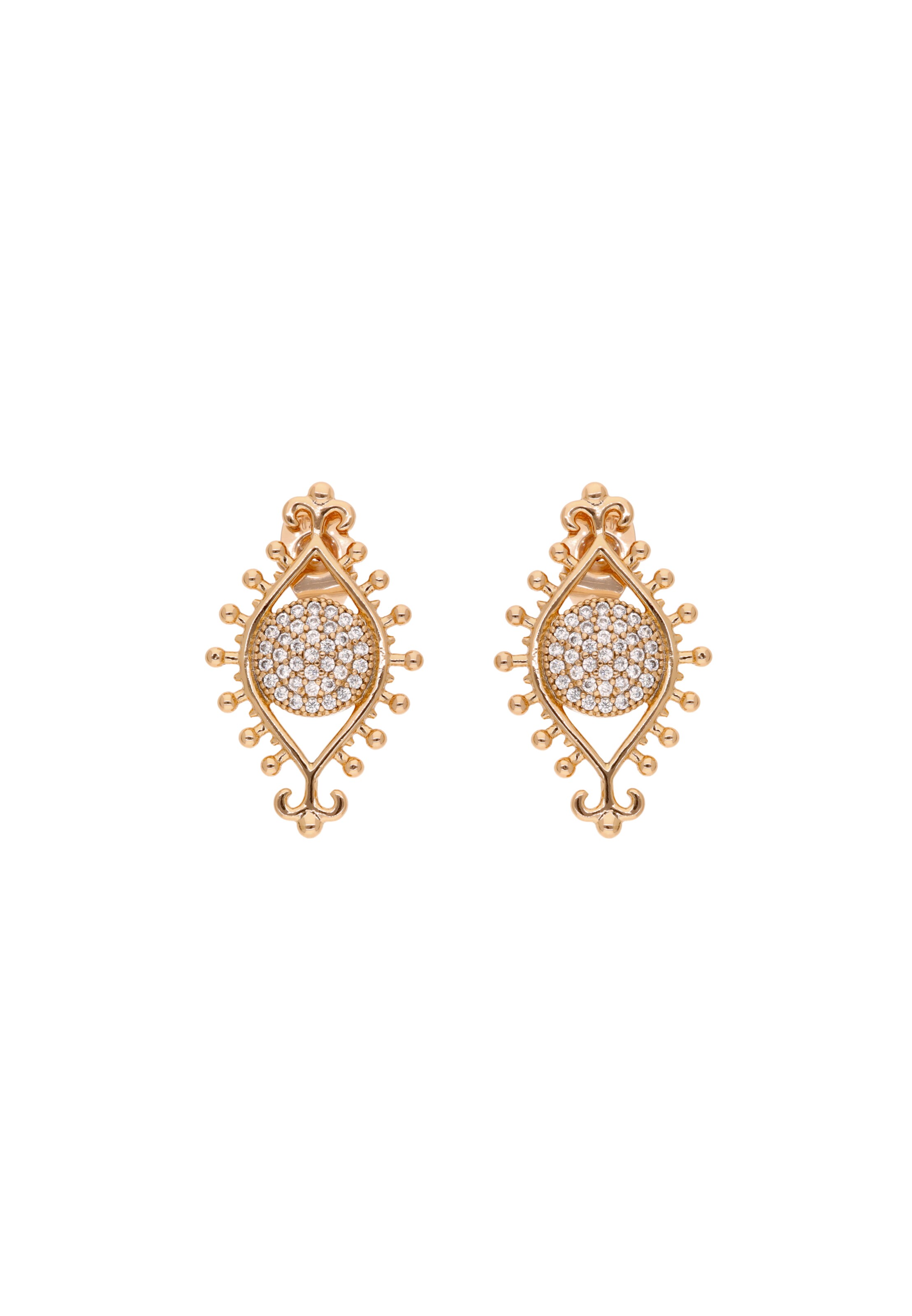 faina Earrings in Gold: front
