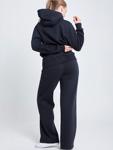SPORTKIND Flared Workout Pants 'Sweatpants Baumwolle' in Black