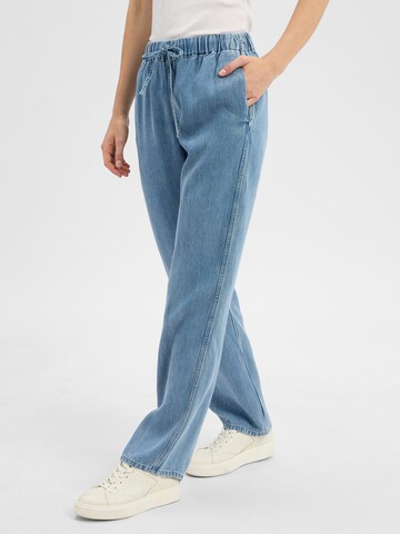 Samsøe Samsøe Regular Trousers 'Sahoysa' in Blue: front