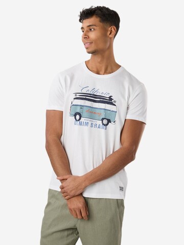 T-Shirt Denim Factory en blanc : devant