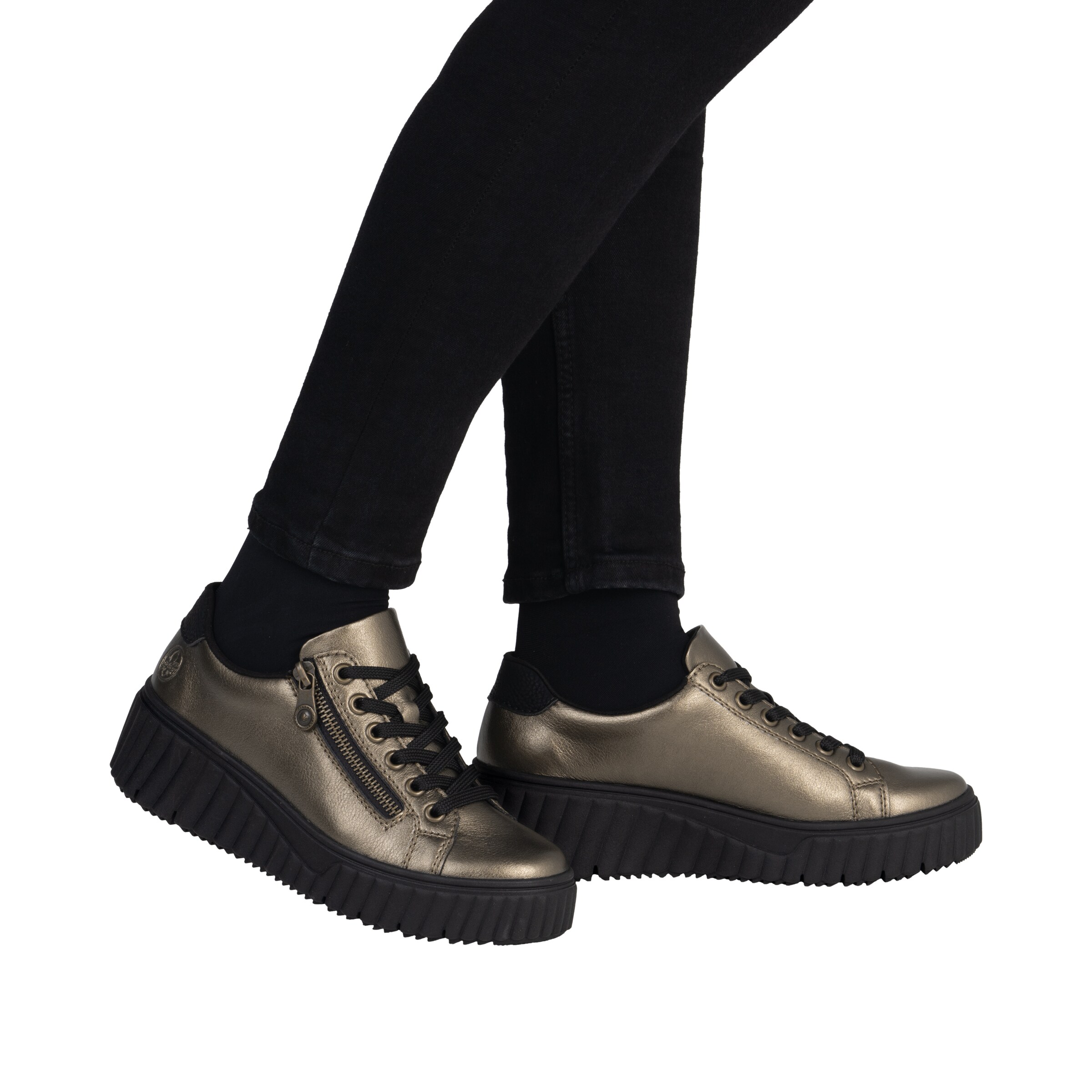 Baskets basses Rieker en bronze