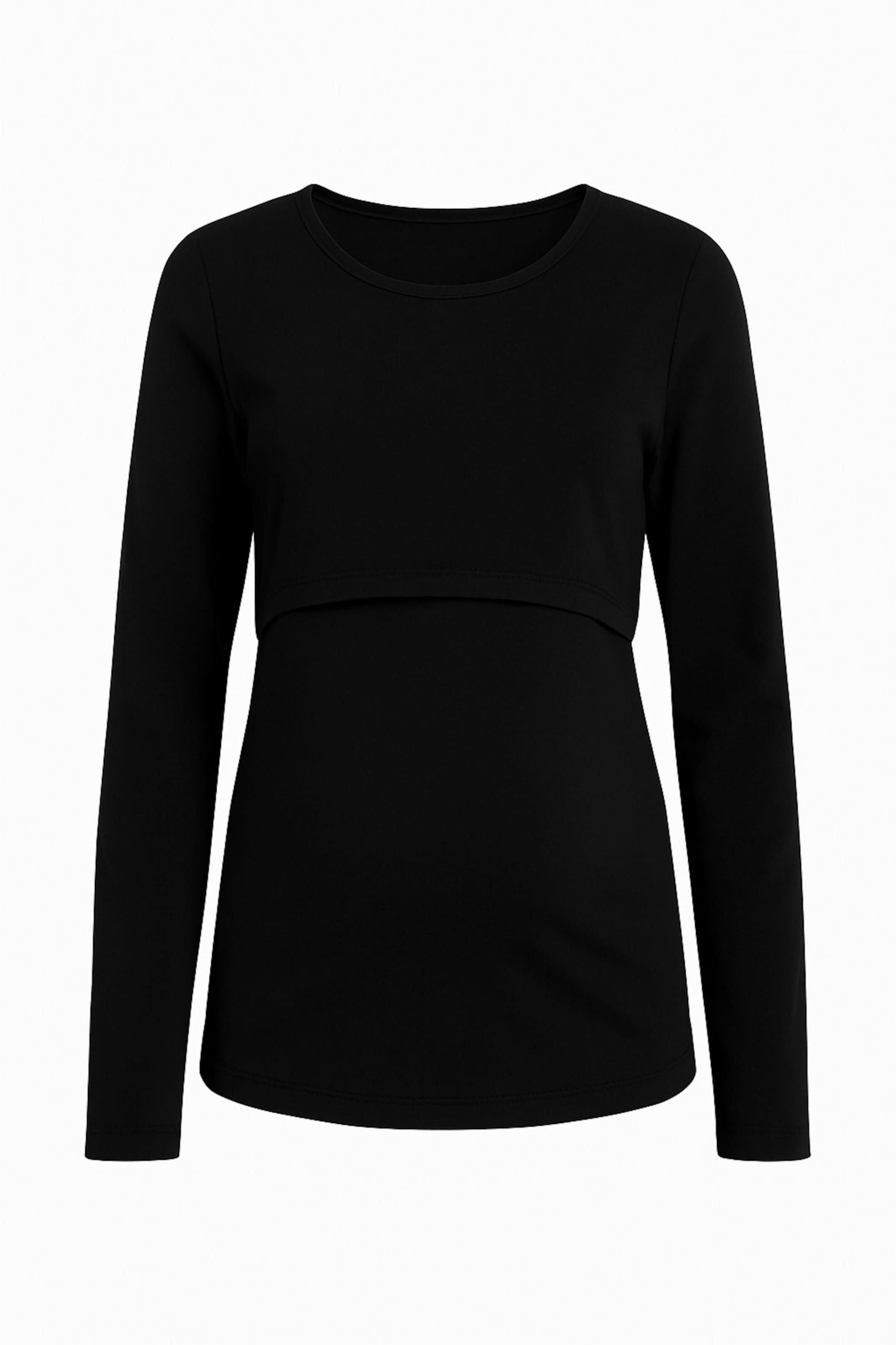 LYN MAMA Blouse in Zwart: voorkant