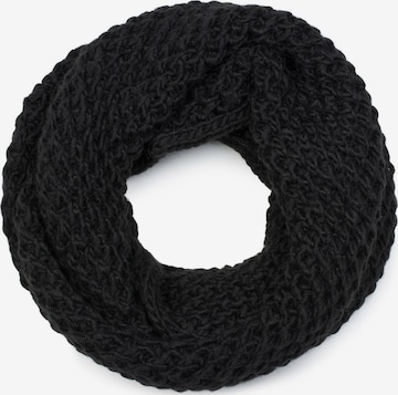 styleBREAKER Schlauchschal 'Grobstrick Loop Schal mit Woll-Anteil' in Schwarz: Vorderseite
